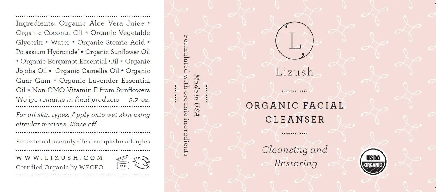 ORGANIC FACIAL CLEANSER Cleansing, Restoring, Gentle Acne-Fighting