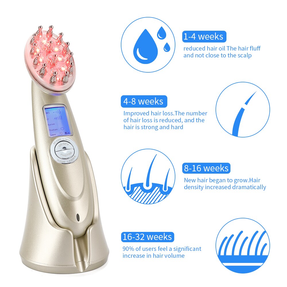 7-in-1 Pro Hair Growth Comb: Advanced Laser Therapy & EMS