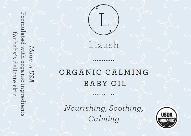 ORGANIC CALMING BABY OIL Nourishing, Soothing, Calming -  USDA Certified