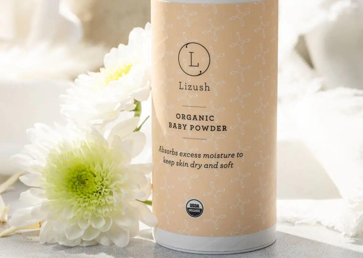 ORGANIC BABY POWDER - Talc Free, USDA Certified, natural and effective